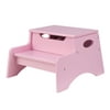 KidKraft Wooden Step 'N Store Stool with Handles and Storage, Pink