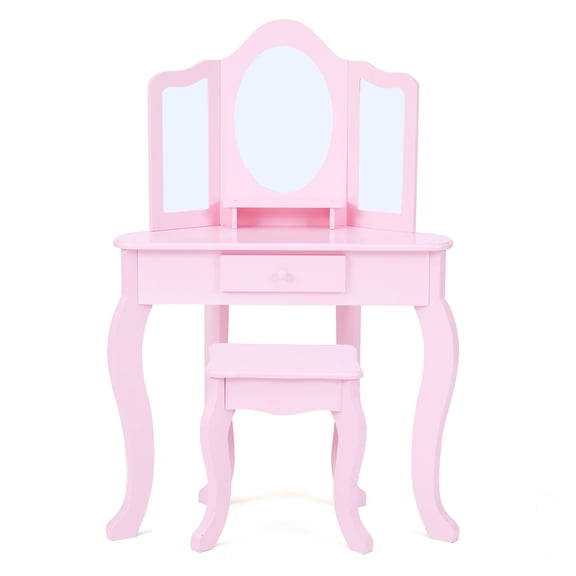 Fantasy Fields Lady Alessandra Kids Play Corner Vanity Table & Stool, Pink