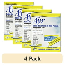 (4 pack) Ayr Saline Nasal Rinse Kit Ref 100 Count