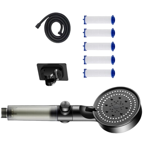 MOMOJIA Multifunction Bath Shower Set With Water Saving Technology 1.50m Hose Removable Filter Cartridges Wall Mount