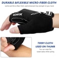 thumbnail image 3 of Guantes Ciclismo Medio Dedo-Negro Blanco-L Xemadio WMZL-1356-23, 3 of 6