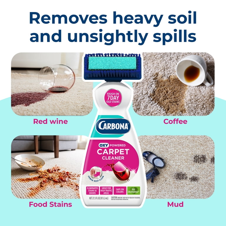 Carbona, Carpet Cleaner, 27.5oz, Oxy-Powered Foam Brush - Walmart.com