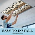 thumbnail image 5 of 3 Pack Dog Paw Fluorescent Light Covers for Ceiling Lights Farmhouse Wood Grain Vintage Brown Board Magnetic Ceiling Light Covers Overhead Light Filters for Office Classroom Home, 5 of 9