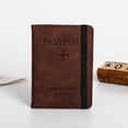thumbnail image 1 of Funda protectora para pasaporte con correa de cuero de PU, funda protectora para pasaporte RFID para viajes al exterior, billetera, tarjetero, porta billetes de charter, 1 of 6