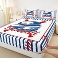thumbnail image 3 of Feelyou Baseball Sports Twin Sheet Sets, Cute Cartoon Theme Bedding, 3 Pieces, 3 of 7