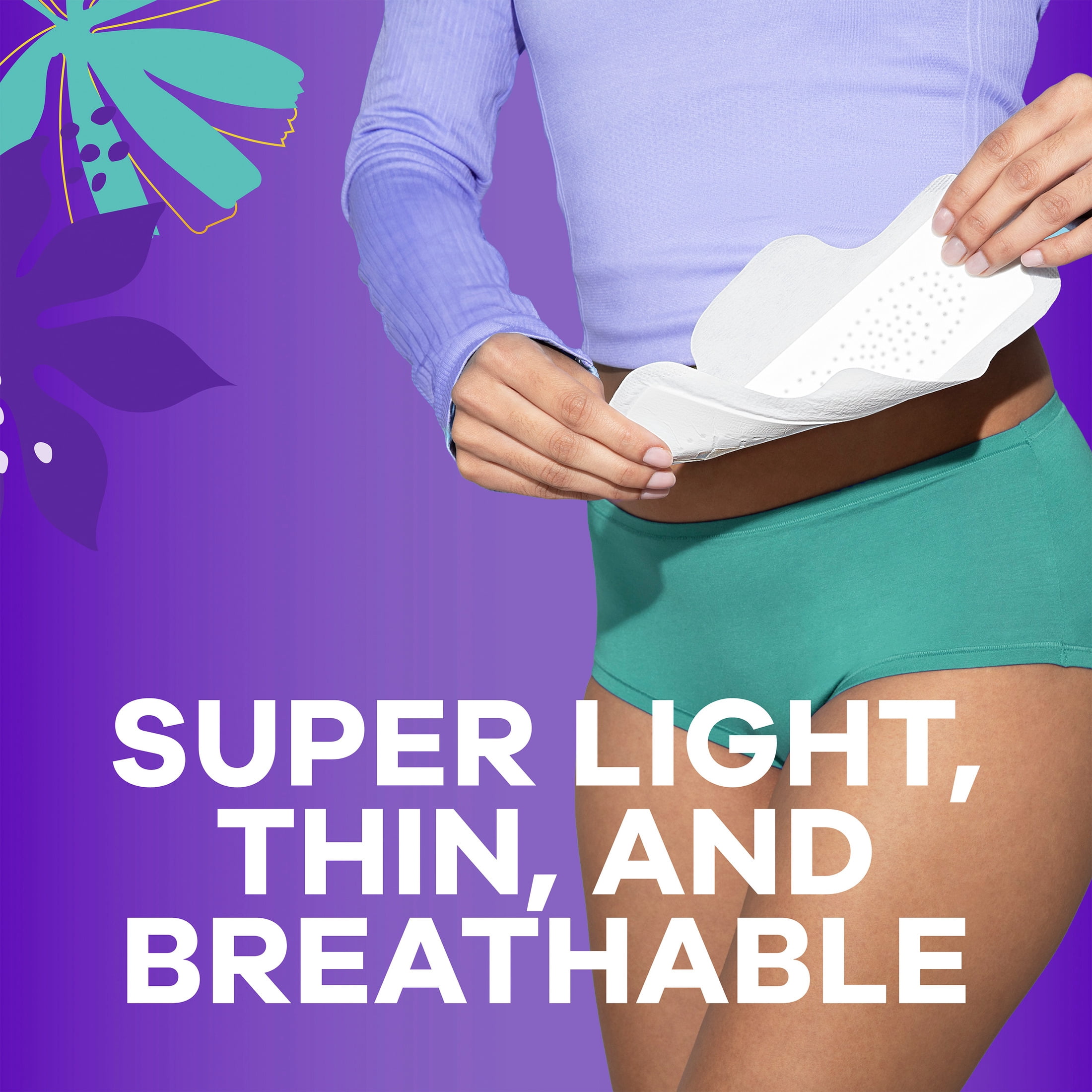 (2 pack) Always Radiant Teen Pads with Wings, Overnight, 18 Count