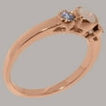 thumbnail image 3 of LBG British Made 18k Rose Gold Natural Opal & Tanzanite Womens Anniversary Ring - 33 size options - Size 7.75, 3 of 6