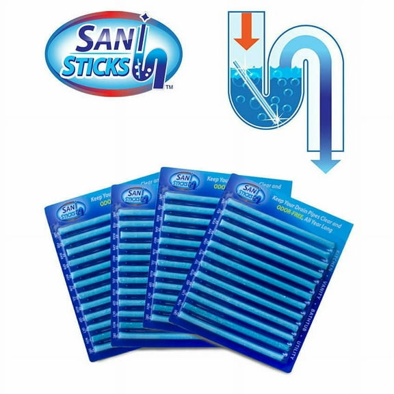 48pcs Drain Sticks Drain Cleaner Sticks Drain Sink Deodorizer Sticks Keep Your Drain Pipes Clear Prevent Clogs for Kitchen Bathroom Toilet Lot of 4