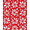 Red, Pattern 2, variant on ODIKA 4'x6' Machine Washable Non-Slip Area Rug, Nordic Frosted Maze Interlocking Lattice Art High Traffic Rug, Black, 556348