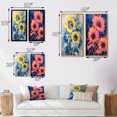 thumbnail image 4 of Designart "Yellow Blue Sunflower Golden Vibrant Sunflower Fields" Floral Wall Art Set Of 2 - Yellow Floral Gallery Set For Office Decor, 4 of 7