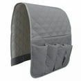 thumbnail image 5 of LAMIRO Slip Couch Sofa Chair Armrest Organizer 5 Pockets Armchair Caddy Smart Phone Book Magazines TV Remote Control Holder (Gray), 5 of 6