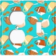 thumbnail image 4 of Metal Light Switch Plate Cover Latte Coffee Beans Teal COF011, 4 of 13