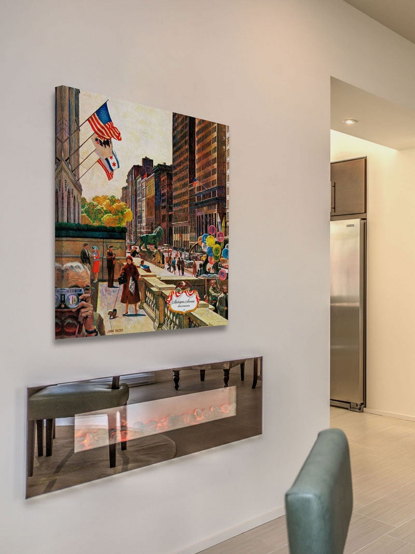 Marmont Hill "Michigan Avenue, Chicago" by John Falter Painting Print on Canvas