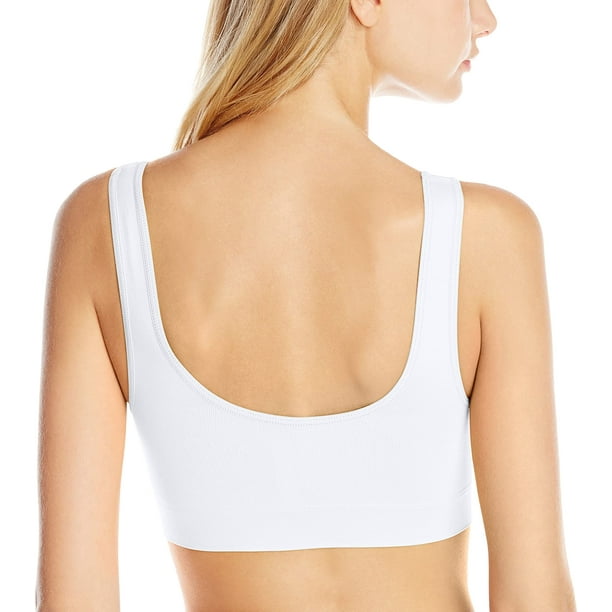 Ahh by Rhonda Shear Womens Generation Seamless Leisure Bra with Removable  Pads - White - 1X 