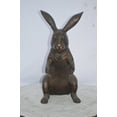 thumbnail image 2 of Nifao Rabbit looking down bronze statue – Home Decor Sculpture, 10"L x 12"W x 20"H, 2 of 10
