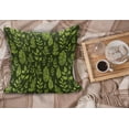 thumbnail image 2 of Sage Fluffy Throw Pillow Cushion Cover, Patterned Green Leaves Nature Inspired Composition Fresh Trees Woodland, Decorative Square Accent Pillow Case, 16" x 16", Apple Green Dark Green, by Ambesonne, 2 of 5