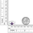 thumbnail image 5 of Gem Stone King 925 Silver and 10K Rose Gold Purple Amethyst and Diamond Engagement Ring for Women (1.20 Cttw, Gemstone Birthstone, Size 9), 5 of 6