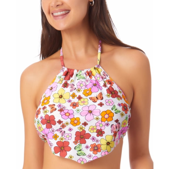 California Waves Juniors' Handkerchief Halter Bikini Top, Created for Macy's Women's Swimsuit