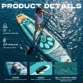 thumbnail image 3 of SOLAVERO 11'x35" Inflatable Paddle Stand Up Board with SUP Accessories for Adults, Ultra-Light & Non-Slip Deck Sup Paddle Board, 3 of 9