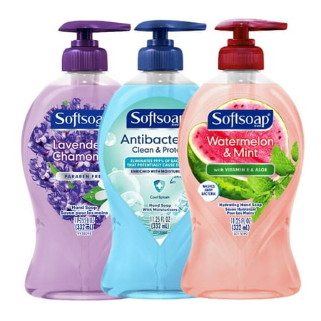 Liquid Hand Soap, 1 Pack Lavender, 1 Pack Cool Splash, 1 Pack Watermelon and Mint, 11.25 Fluid Ounce