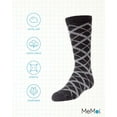 thumbnail image 6 of MeMoi Diamond Interlock Dress Cotton Blend Crew Socks - Boys - Male, 10-12, Black, 6 of 7