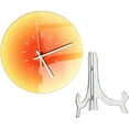 thumbnail image 3 of QIFULL Decorative Acrylic Wall Clock Orange Color Easy to Install Wall Hanging Clock for Modern Home, 3 of 8