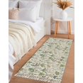 thumbnail image 3 of Area Rug with Tassels 2' x 4', Farm Wildflower Herb Butterfly Kitchen Runner Rug for Hallway Bedroom Throw Rugs, Abstract Floral Leaves Soft Door Mat for Bathroom Entrance Living Room, 3 of 9