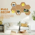 thumbnail image 4 of Hexagon Felt Cork Board Tiles Self Adhesive DIY Bulletin Board Pin Board for Office School Home Wall Decor Stickers Memos Photos Display (Camel & ), 4 of 7