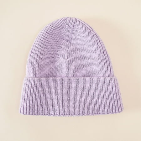 

Unisex Children s Winter Solid Color Knitting Pullover Hat Warm Hat