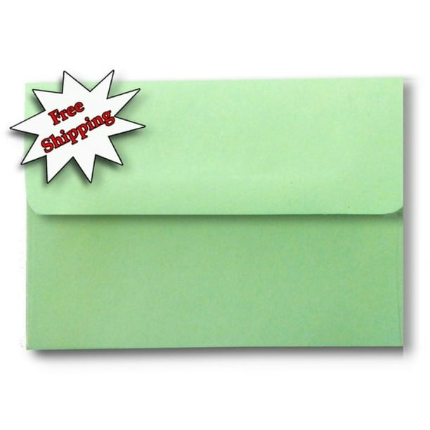 Green Pastel 50 Boxed A7 Envelopes for 5 X 7 Cards Invitations