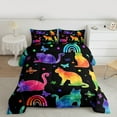 thumbnail image 2 of Castle Fairy Boys Girls Animal Cats Butterflies Bedding Comforter Set 2pcs,Abstract Gradient Rainbow Twin Comforter Sets Microfiber,Polka Dots Breathable Bedding Set,Breathable Home Decor,Reversible, 2 of 8