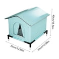 thumbnail image 3 of Outdoor Cat House, Waterproof Insulated Feral Cat Shelter Foldable Weatherproof Pet Tent With Raised Base, All Season Cat House For Porch Yard Garage Outdoor Rescue, 3 of 6