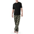 thumbnail image 2 of Fruit Of The Loom Men's Short Sleeve Crew Neck Top and Fleece Pajama Pant Set, 2 of 6
