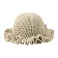 thumbnail image 4 of Kids Winter Beanie Hat Girls Crochet Bucket Hat Women Trendy Knit Cap Cute Outdoor Travel Fishing Hat Winter Hat,F,A193-Beige, 4 of 4