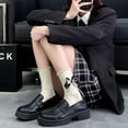 thumbnail image 2 of Calcetines japoneses de encaje para niñas, calcetines bonitos y dulces con lazo de Lolita para mujer, calcetines femeninos de estilo universitario JK en blanco y negro, 2 of 6