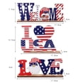 thumbnail image 2 of Durable Material Diy Craft Decoration Fade Resistant Maintenance Free Indoor Outdoor Decor American Independence Day Fourth of July Decorations Creative Letters Wooden Ornaments Desktop Decoration, 2 of 3