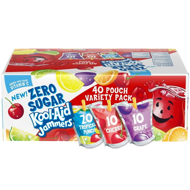 KoolAid Jammers Artificially Flavored Drink, Zero Sugar Variety Pack
