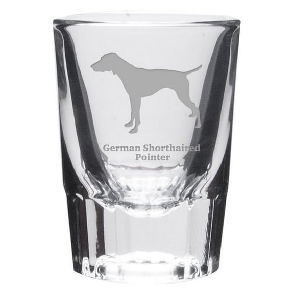 German Shorthaired Pointer Deep Etched Shot Glass