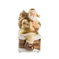 thumbnail image 1 of Lista de deseos de Papá Noel Chimenea Papá Noel Resina Cerámica Adorno decorativo navideño Adecuado para chimenea, estantería o mesa, 1 of 7