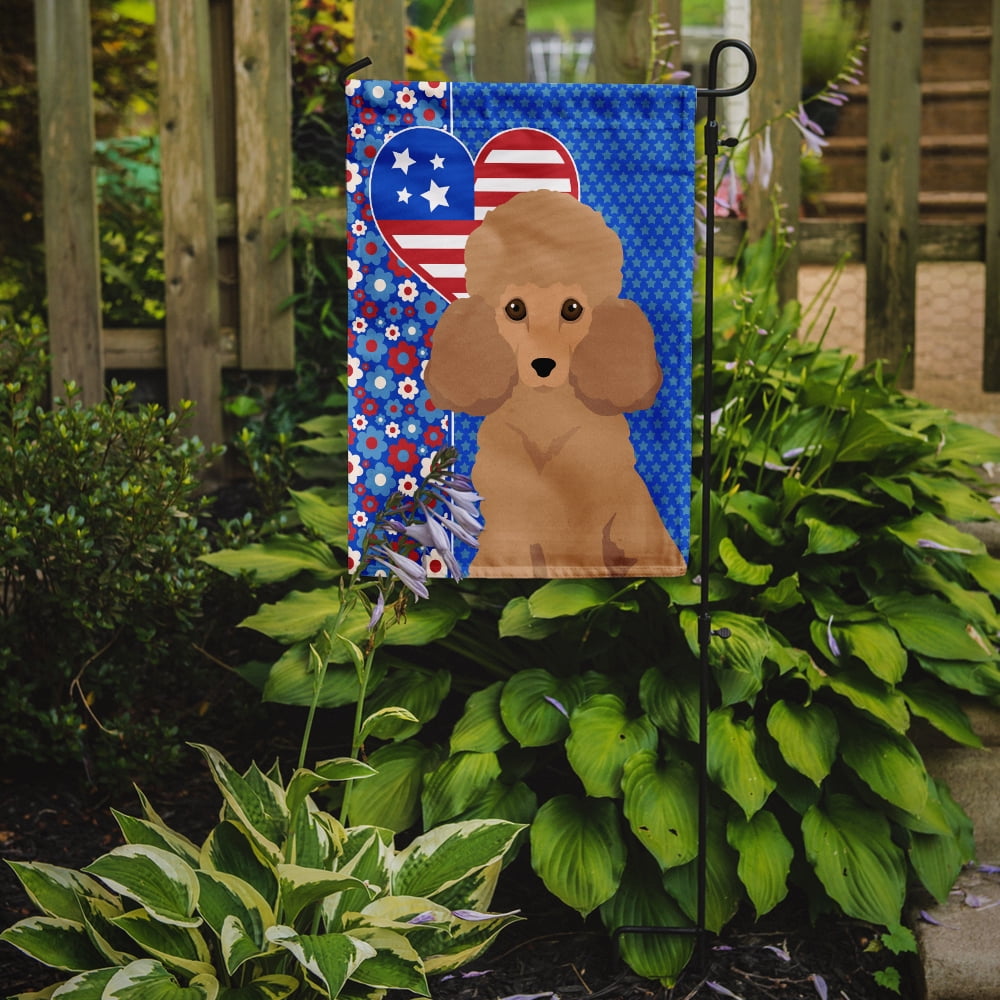 Carolines Treasures WDK5273GF 11.25 x 15.5 in. Toy Apricot Poodle USA American Garden Flag