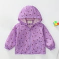 thumbnail image 2 of CPNG Toddler Rain Jacket Kids Windbreaker Hoodie with Pocket Kids Water-Resistant Light Rain Jacket Outwear Zip Up Lightweight Long Sleeve Cute Graphic Outwear Coat, 2 of 7