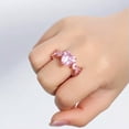thumbnail image 5 of Dazzling Silver Plated Cubic Zirconia White Heart Ring for Lover Brides Wedding, 5 of 9