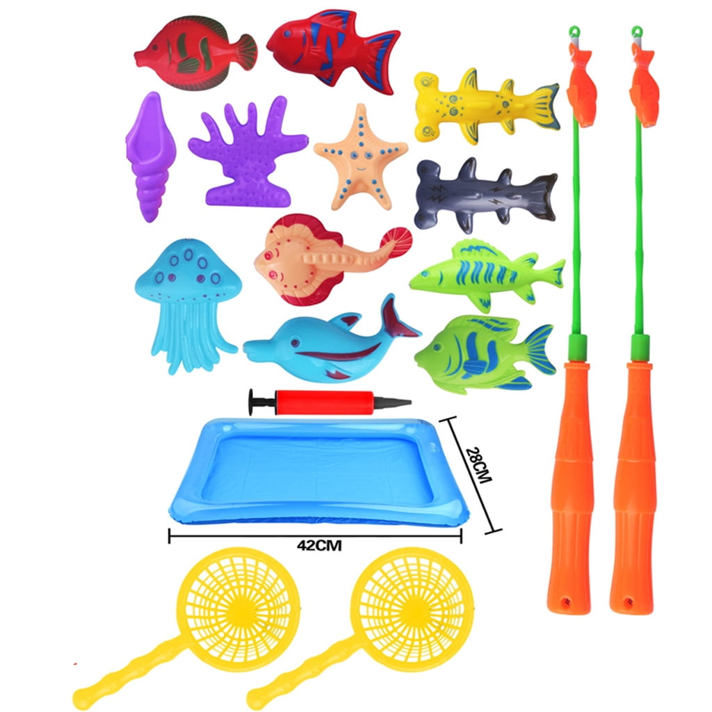 Fishing Toys Game For Kids Bathtime Pool Party Plastic Floating Fish