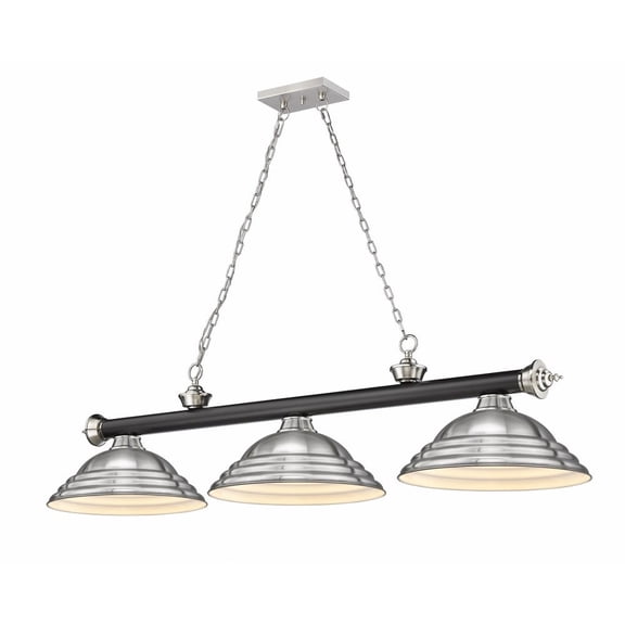 2306-3MB-BN-SBN-Z-Lite-Cordon - 3 Light Billiard In Traditional and Classical Style-13.75 Inches Tall and 14 Inches Wide