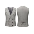 thumbnail image 4 of Men's Suit 3 Piece Slim Fit Jacket + Vest + Pants Set | Wedding Formal Business Suits Elegant Tuxedo | Peaked Lapel Blazer, 4 of 5