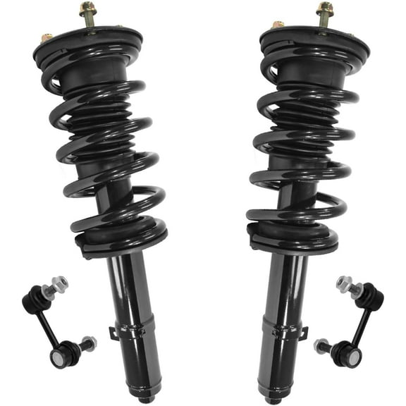 Detroit Axle - AWD Front Struts Kit for 2006-2013 Lexus IS250, 2011-2013 IS350 [Base] 2 Struts with Coil Spring Assembly 2 Sway Bar End Links Suspension Kit Replacement