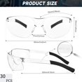 thumbnail image 2 of Gafas de seguridad transparentes Salfboy para hombres y mujeres, protección ocular a granel, lentes ANSI Z87.1 resistentes a los arañazos, 2 of 8