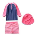 thumbnail image 2 of Uccdo Toddler Girls Long Sleeve Rashguard Bathing Suit Two Pieces Swimsuit Set with Sun Hat 1-7T, 2 of 2