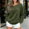 thumbnail image 4 of Staron Women's Fall Winter Off Shoulder Long Sleeve Oversized Comfy Casual Sweater Top Army Green L, 4 of 7