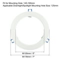 thumbnail image 2 of Uxcell 5" Inner Dia Lighting Fixture for Recessed Can Downlights Light Trim Ring Aluminum White, 2 of 6